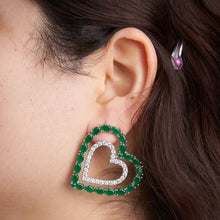 Load image into Gallery viewer, Heart Line Earrings
