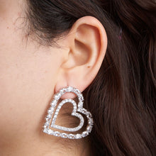 Load image into Gallery viewer, Heart Line Earrings
