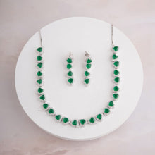Load image into Gallery viewer, Heart Turvy Necklace Set - Green
