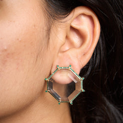 Hexa Clear Earrings Mozaati