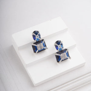 Inlay Earrings - Blue