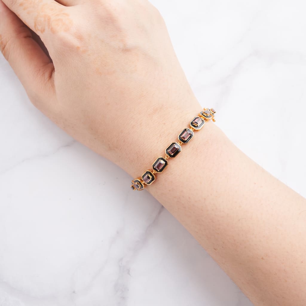 Ira Bracelet - Gold - Purple&Black