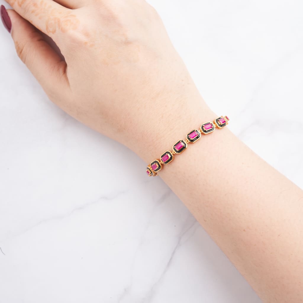 Ira Bracelet - Gold - Red&Black