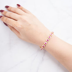 Ira Bracelet - Gold - Red&White