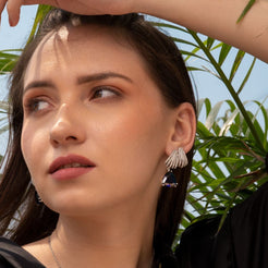 Maple Earrings - Blue