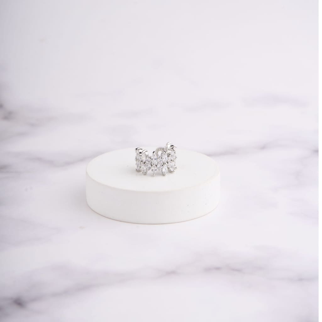 Marquise Ear Cuff - Silver