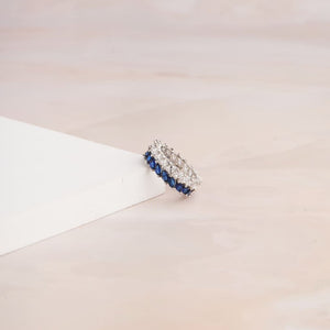 Marquise Eternity Ring - Blue