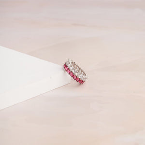 Marquise Eternity Ring - Red