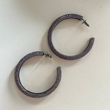 Load image into Gallery viewer, Maxi Hoop Earrings - Purple
