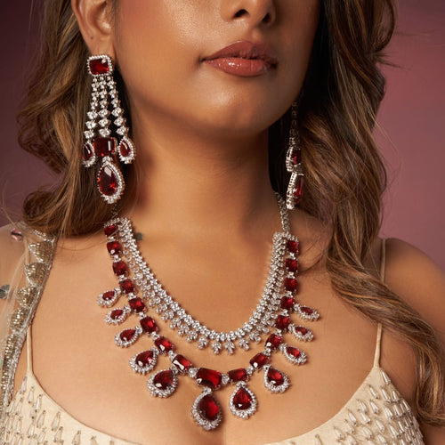 Meera Necklace - Red