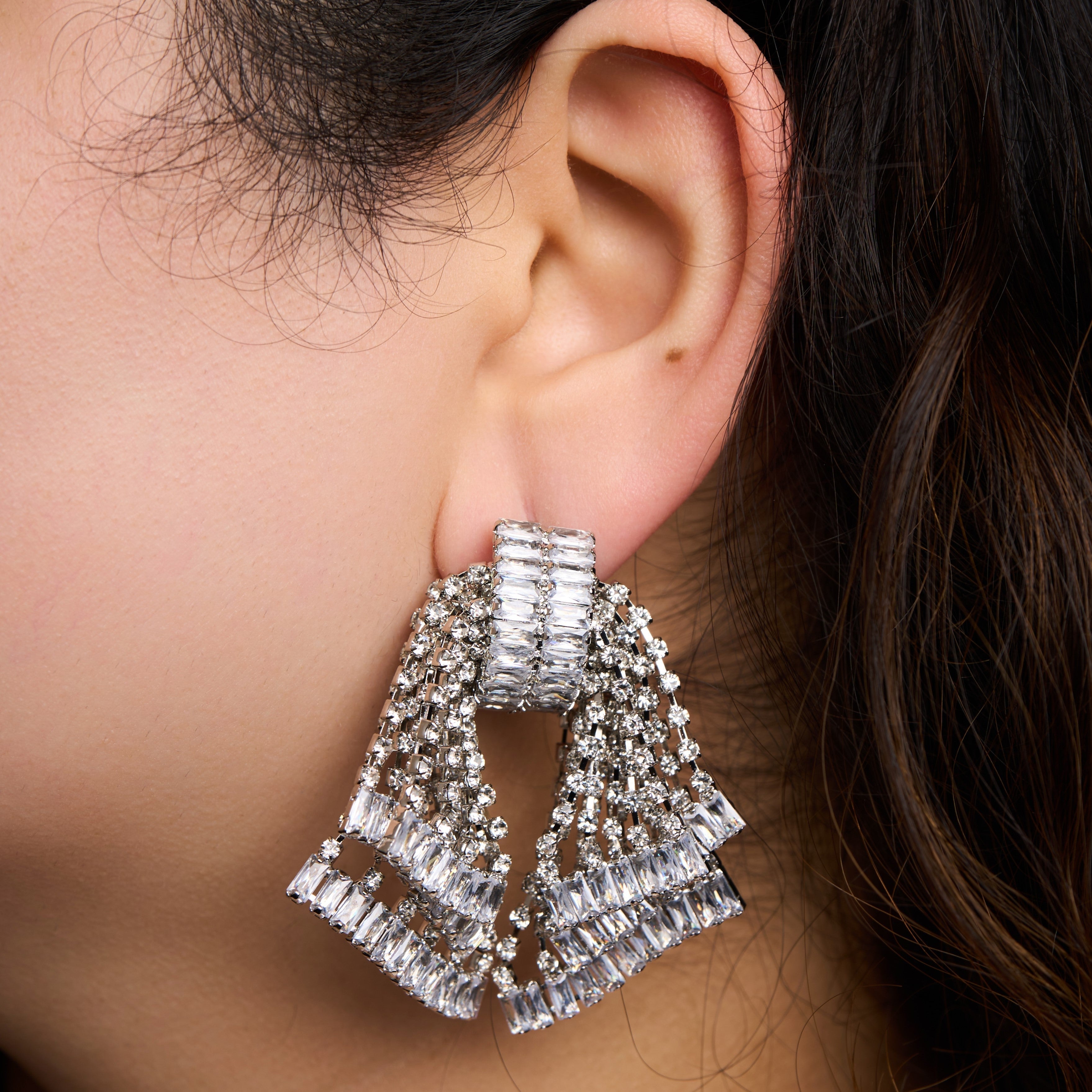Mesh Rhine Earrings Mozaati