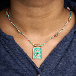 Mini Tag Thread Pendant Mozaati