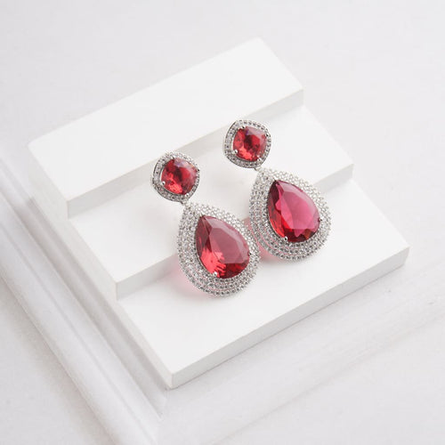 Nyra Earrings - Red