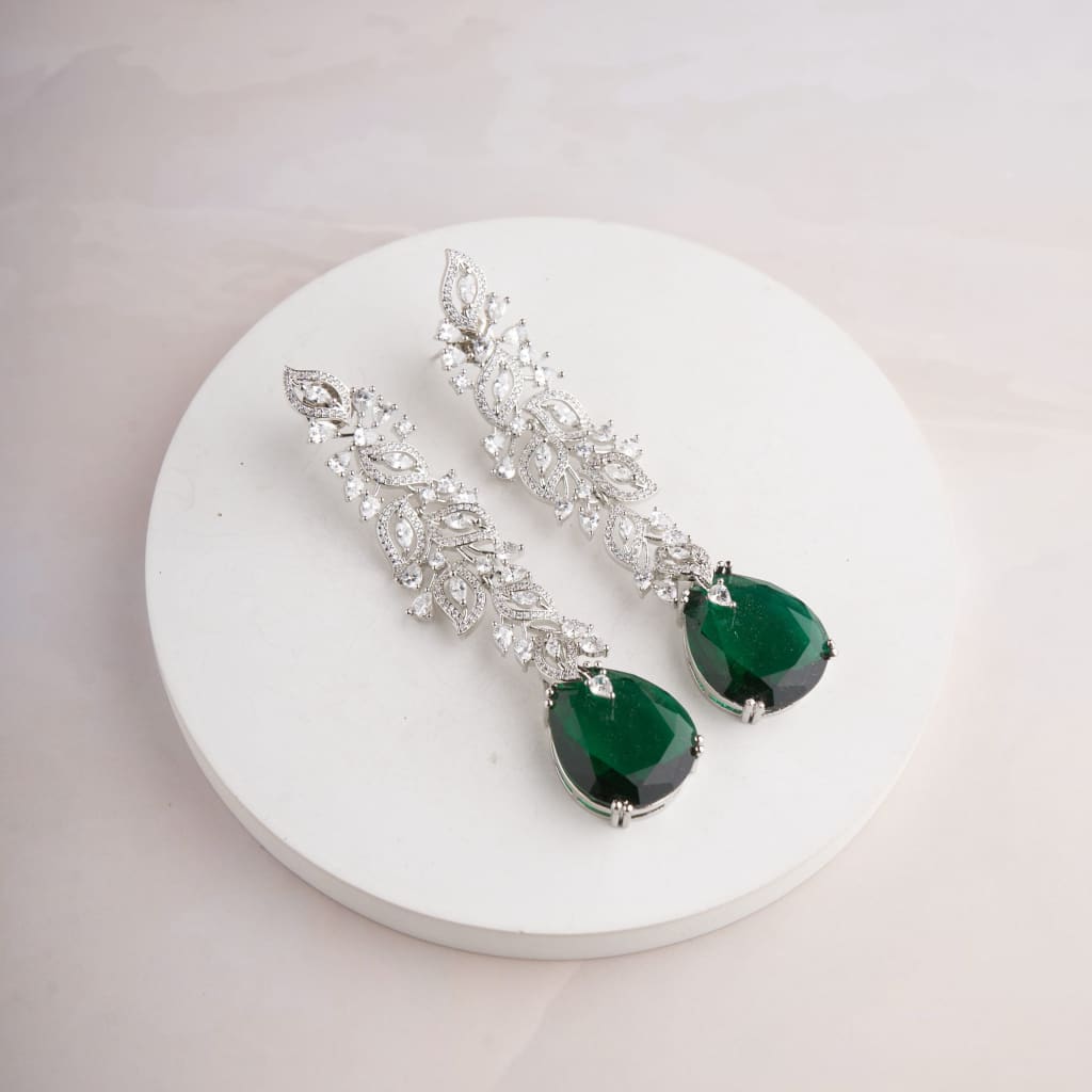 Oak Earrings - Green
