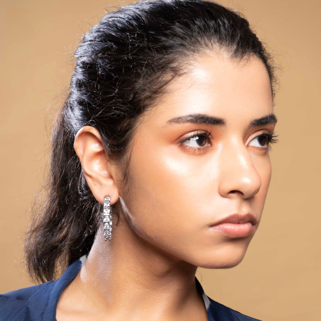 Oval Antique Hoop Earrings