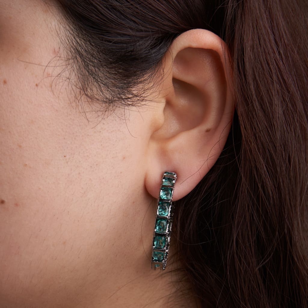 Oval Antique Hoop Earrings