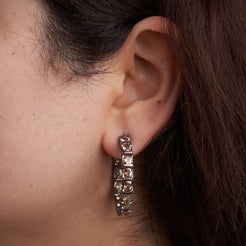 Oval Antique Hoop Earrings