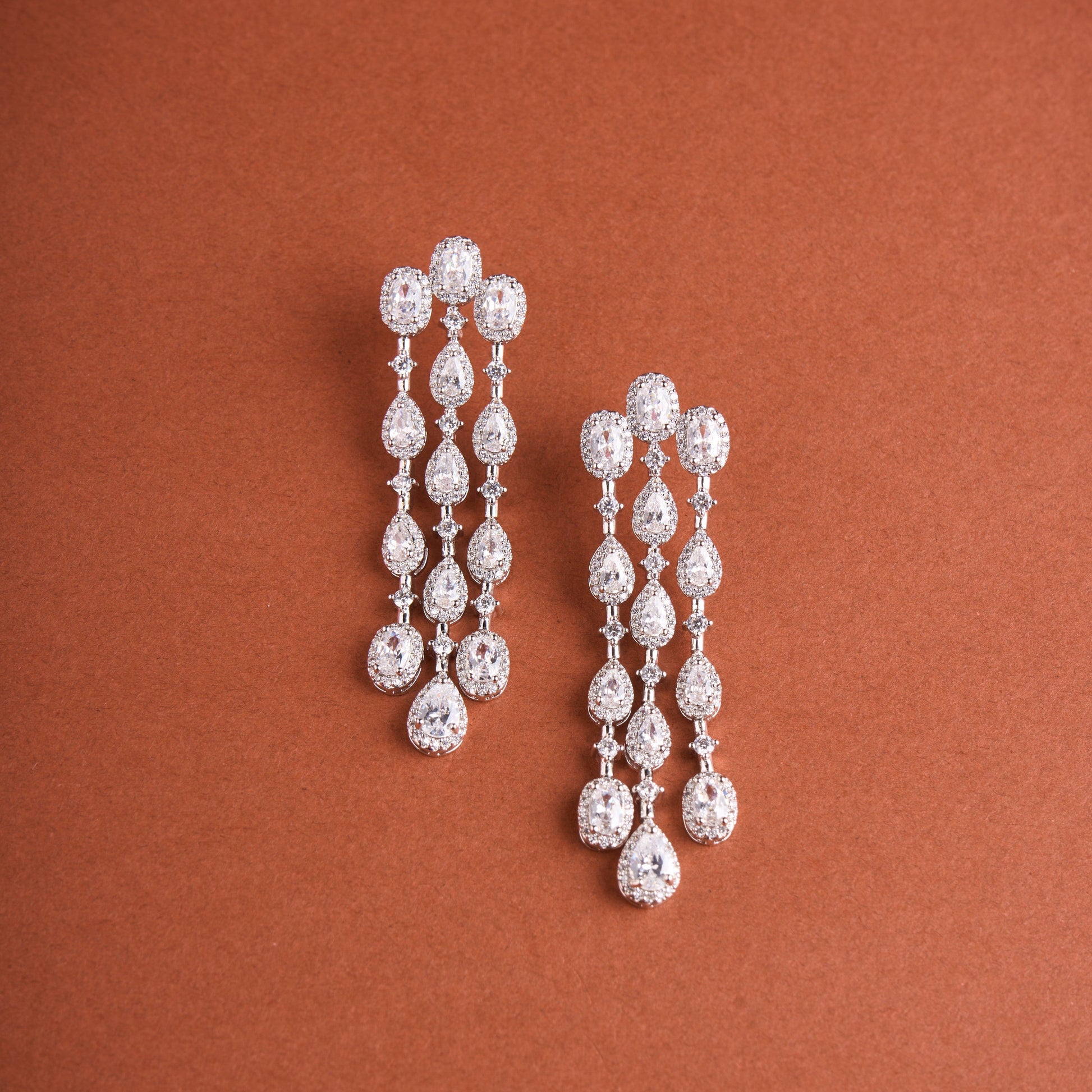 Pear Chandelier Earrings Mozaati