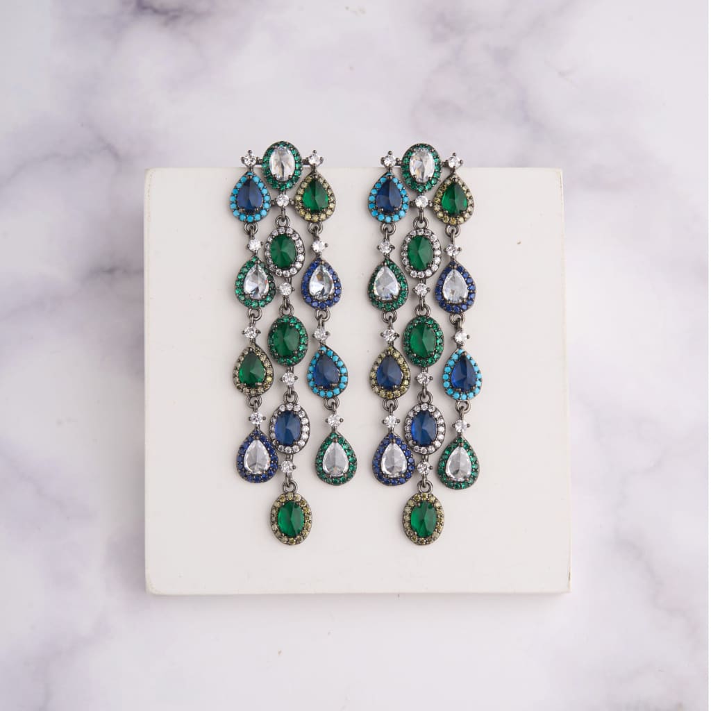 Pear Chandelier Earrings