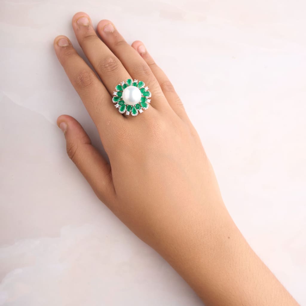 Pearl Floral Ring