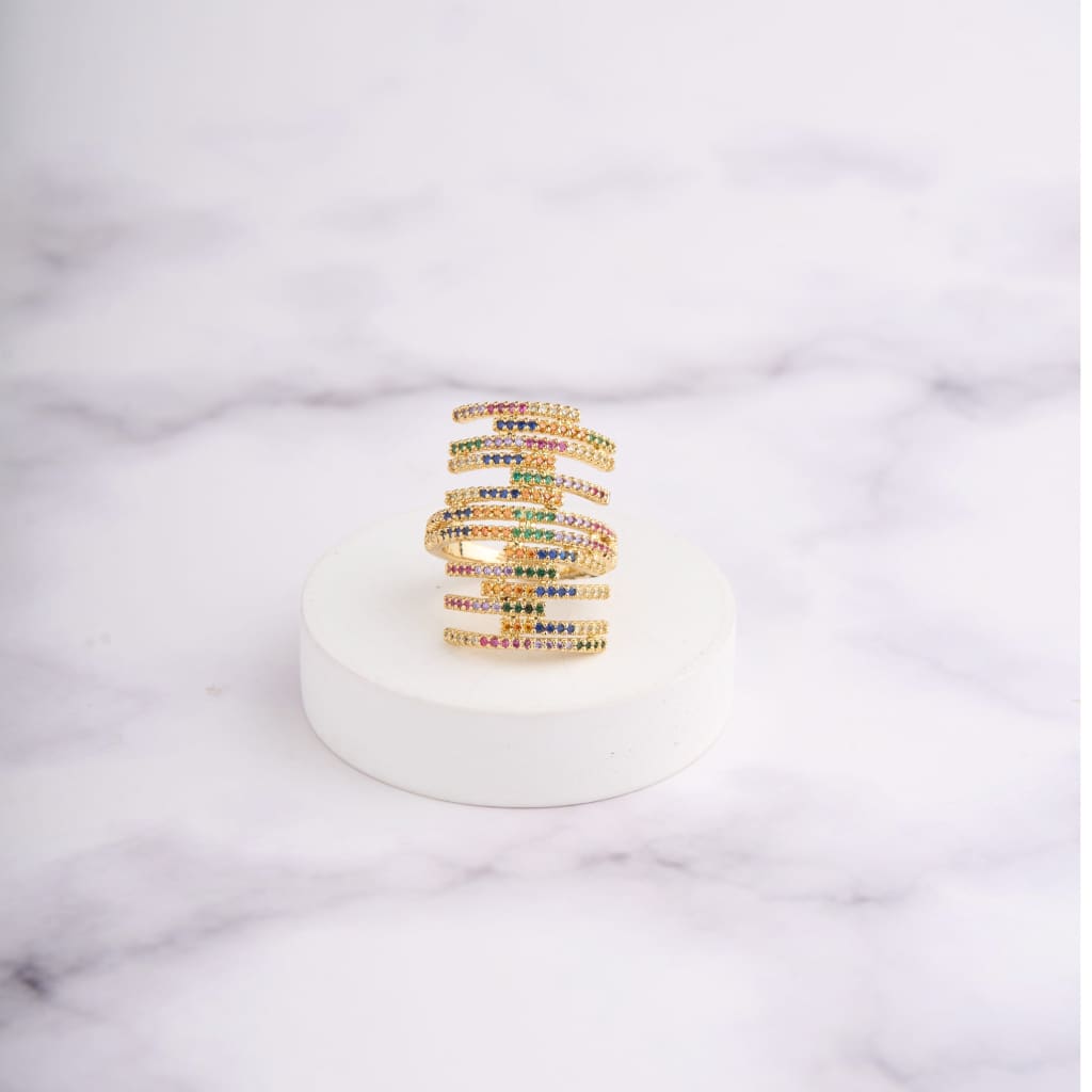 Rainbow Half Line Ring