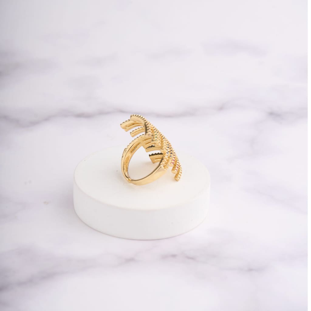 Rainbow Half Line Ring