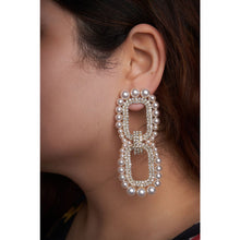 Load image into Gallery viewer, Rectangle Rhinestone Earrings
