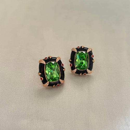 Rivi Earrings - Black Green