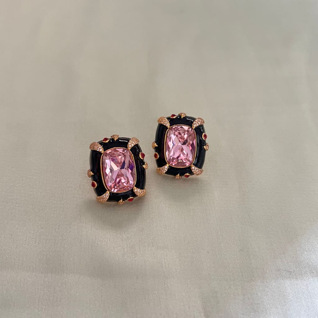Rivi Earrings - Black Pink