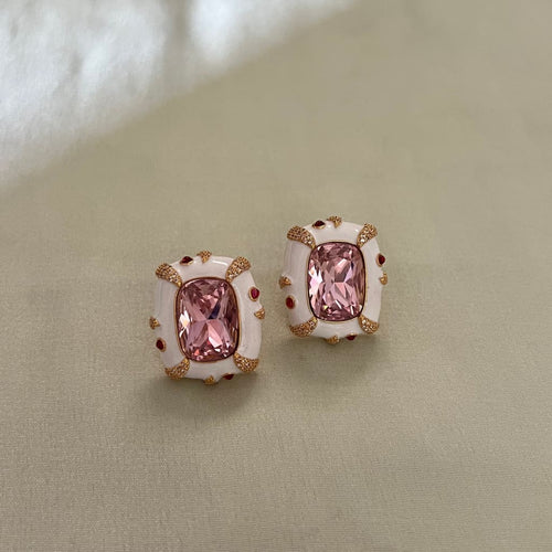 Rivi Earrings - White Pink