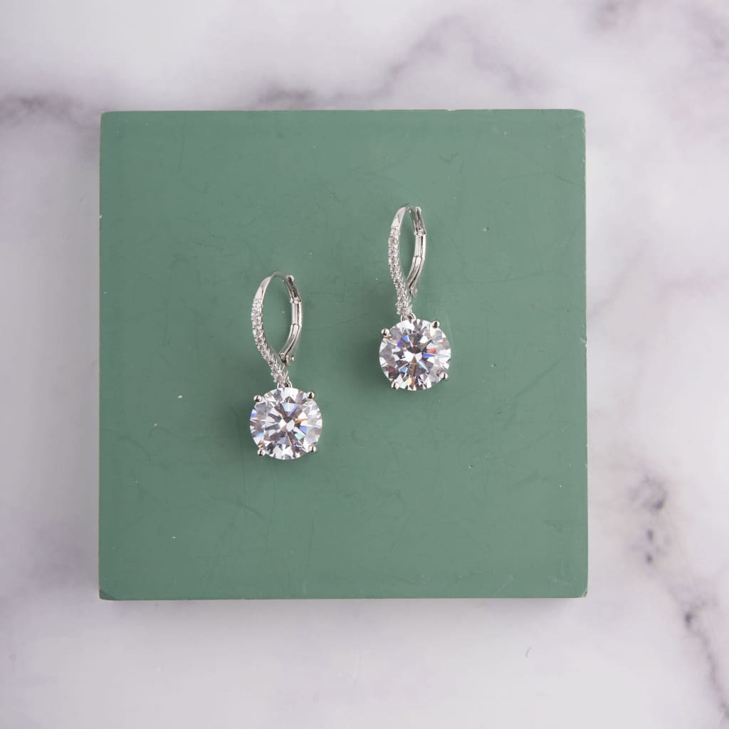 Round Huggies Earrings - Silver