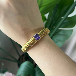 Single Stone Bracelet - Purple
