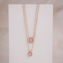 Load image into Gallery viewer, Solitaire Layered Necklace - Rose
