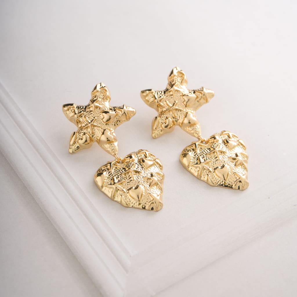 Star Heart Earrings