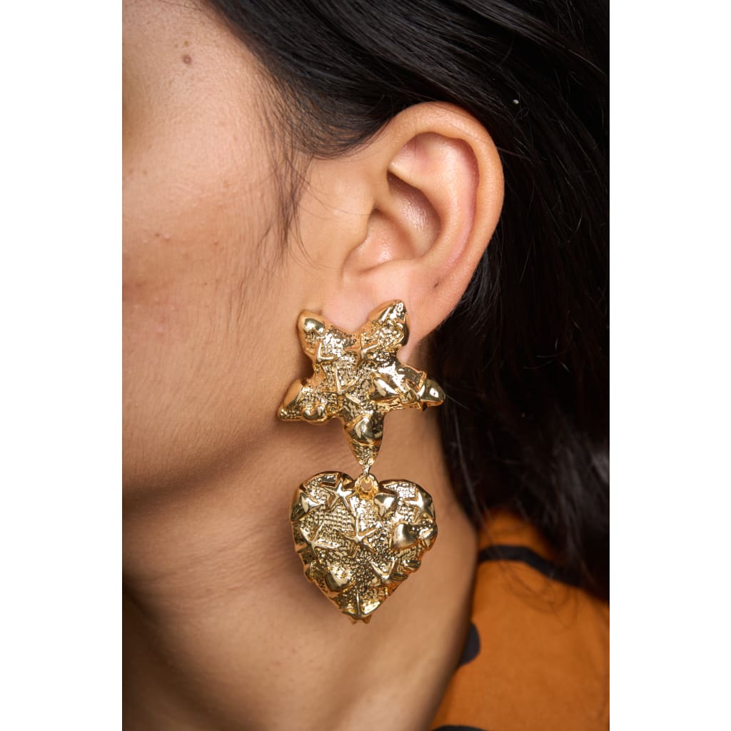 Star Heart Earrings