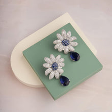 Load image into Gallery viewer, Sunflower Earrings - Blue
