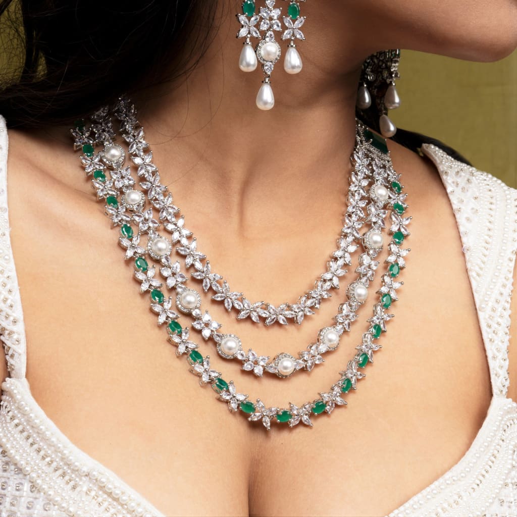 Sylvia Necklace in Green