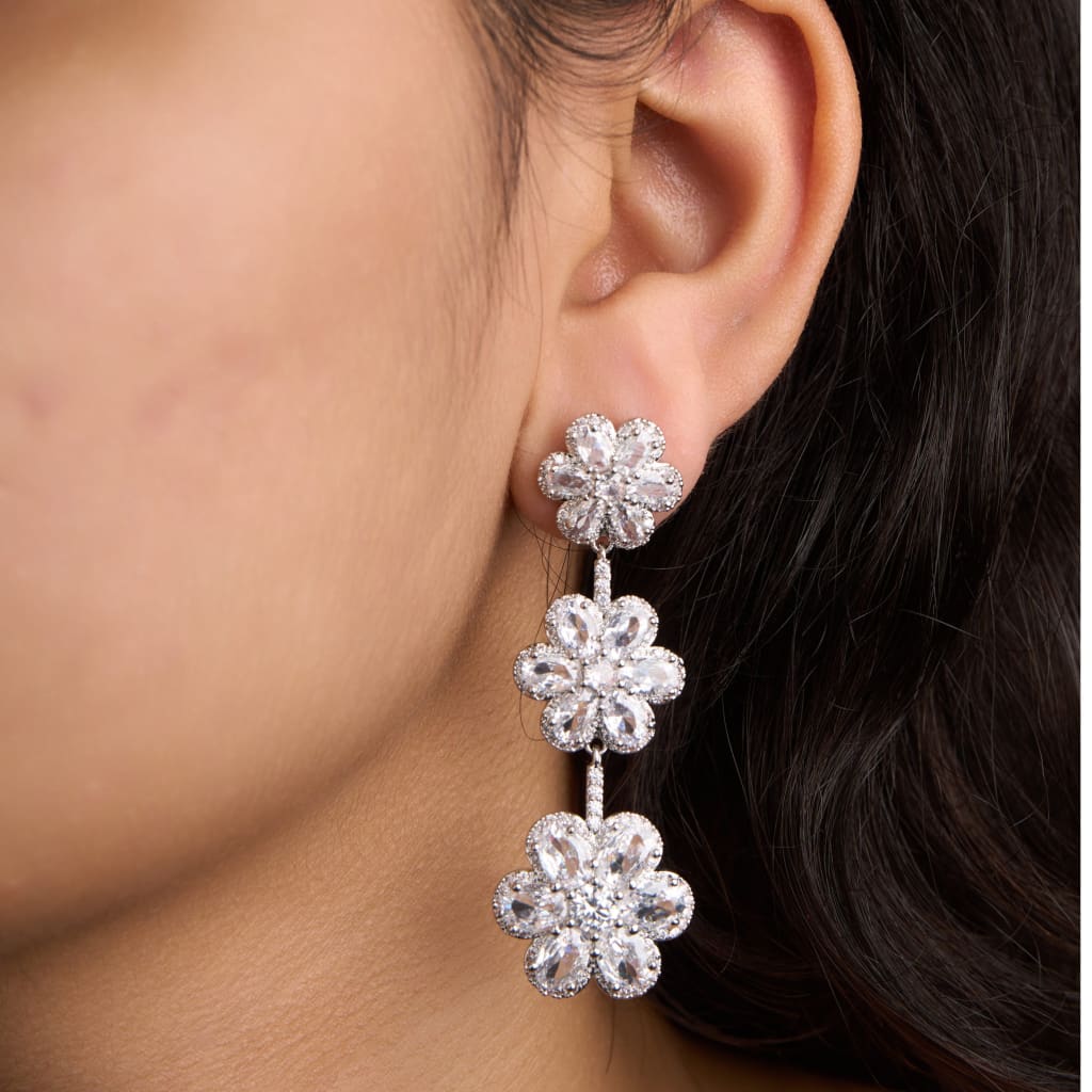 Tri Daisy Earrings