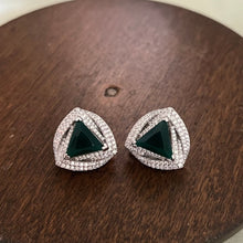 Load image into Gallery viewer, Tri Swirl Earrings - Green
