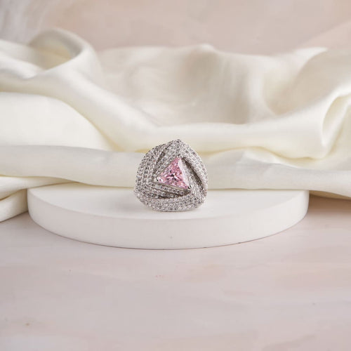 Tri Swirl Ring - Pink