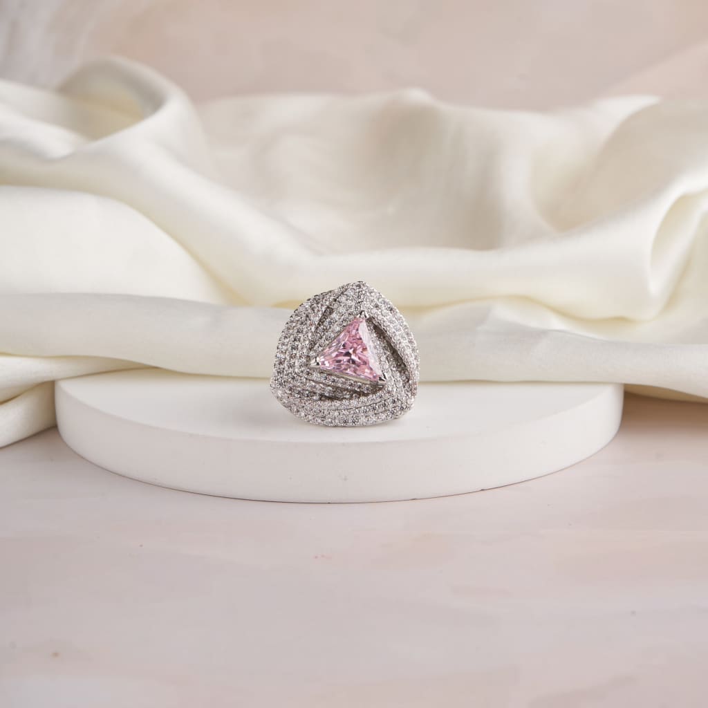 Tri Swirl Ring - Pink
