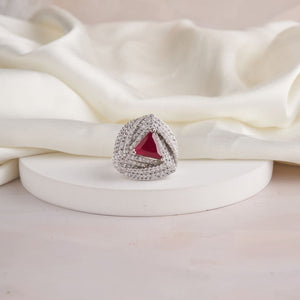 Tri Swirl Ring