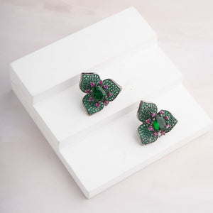 Trillium Pop Earrings - Green