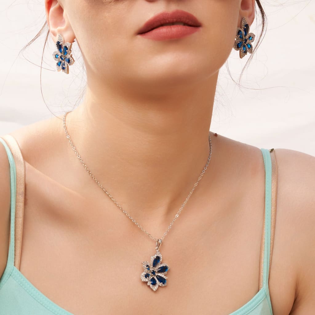 Tulipe Necklace - Blue