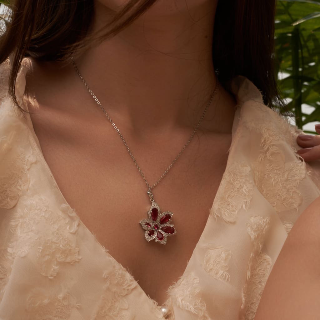 Tulipe Necklace - Red