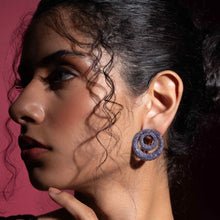 Load image into Gallery viewer, Twirl Earrings - Purple
