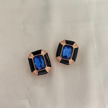 Load image into Gallery viewer, Vina Earrings - Black - Blue

