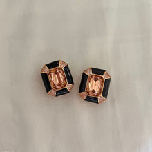 Load image into Gallery viewer, Vina Earrings - Black - Champagne
