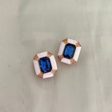 Load image into Gallery viewer, Vina Earrings - White - Blue

