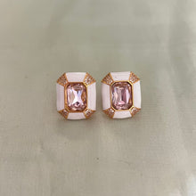 Load image into Gallery viewer, Vina Earrings - White - Pink
